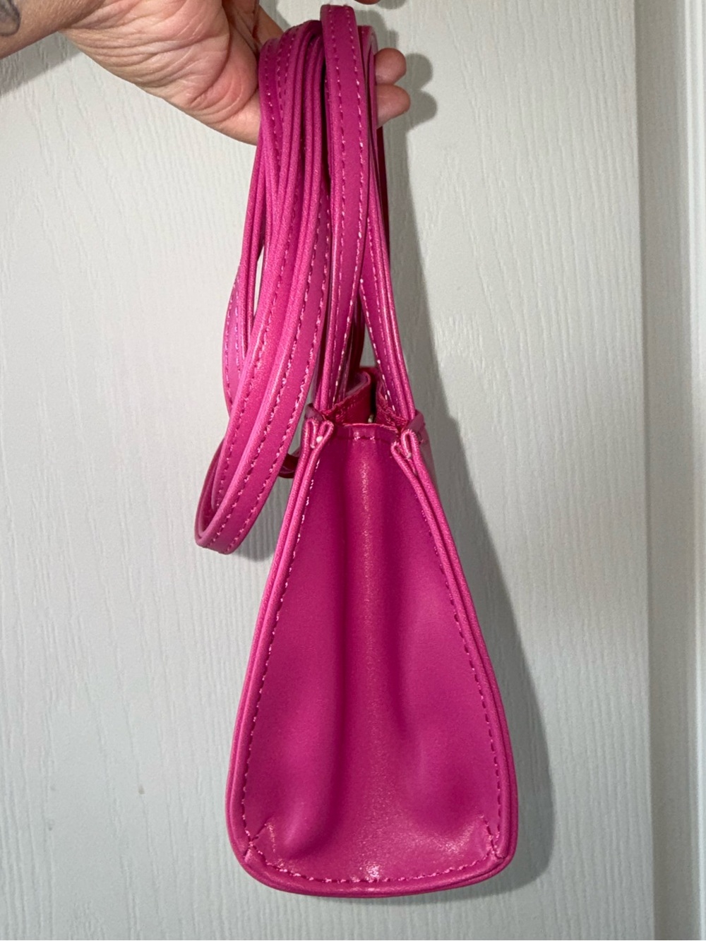 Telfar Mini Shopping Bag in Hot Pink - Picture 4 of 8